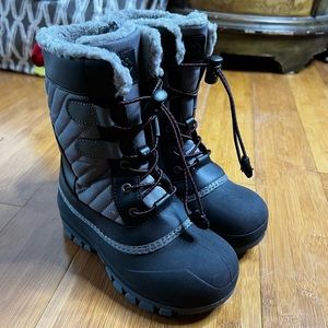 All in Motion Kids' Shay Winter Boots Black/Gray 13